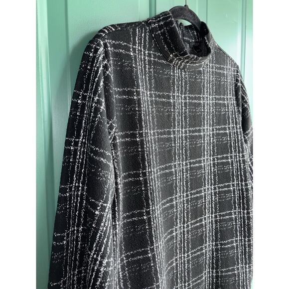 Ann Taylor large Bell Sleeve Back Zip Mock Turtle Neck Top - Picture 4 of 7